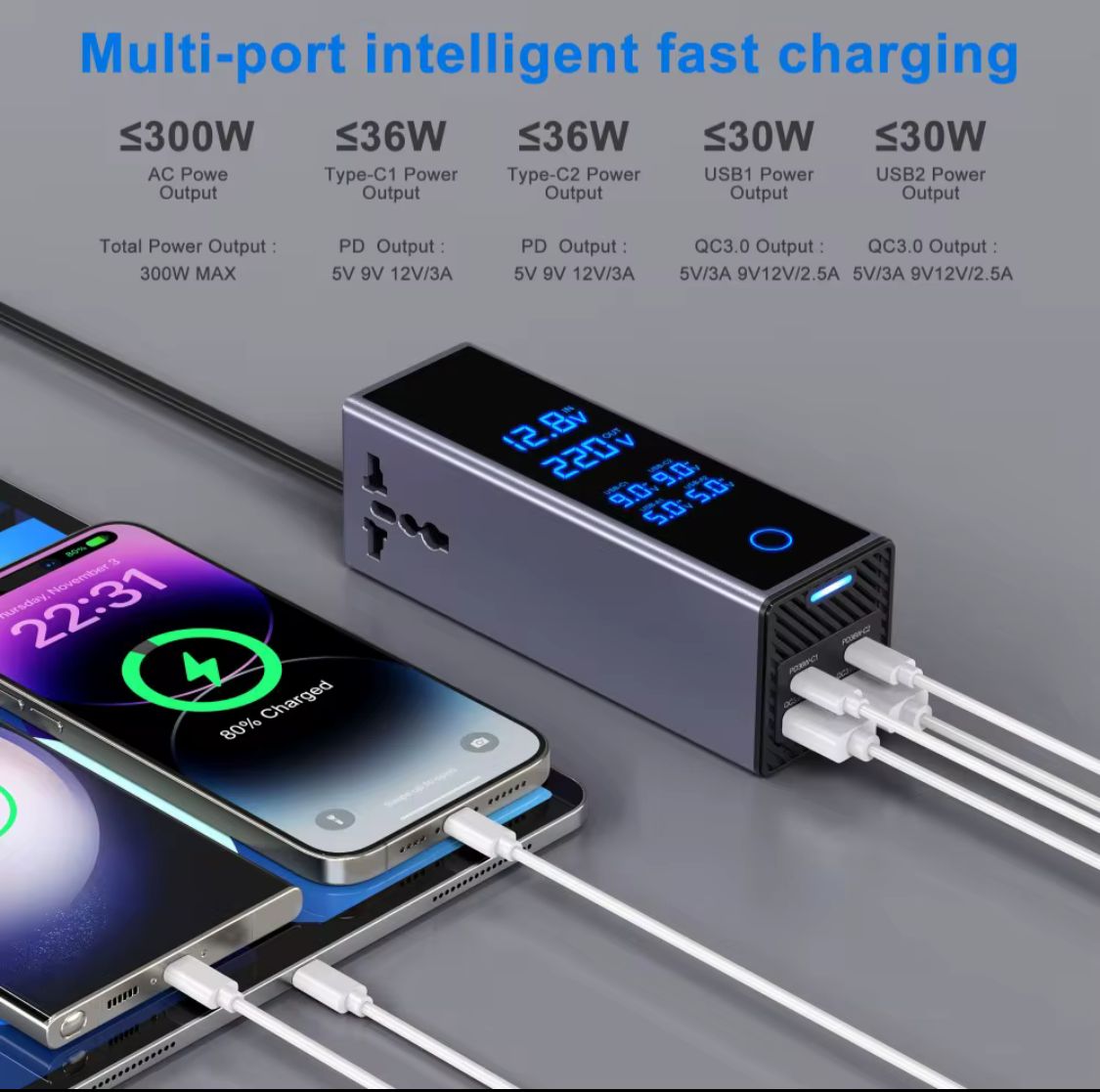 🔥High-Power Car Socket Inverter – Travel & Road Trip Charger