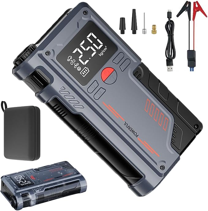 🔥Car Jump Starter with LED Digital Screen – Compact & High-Power