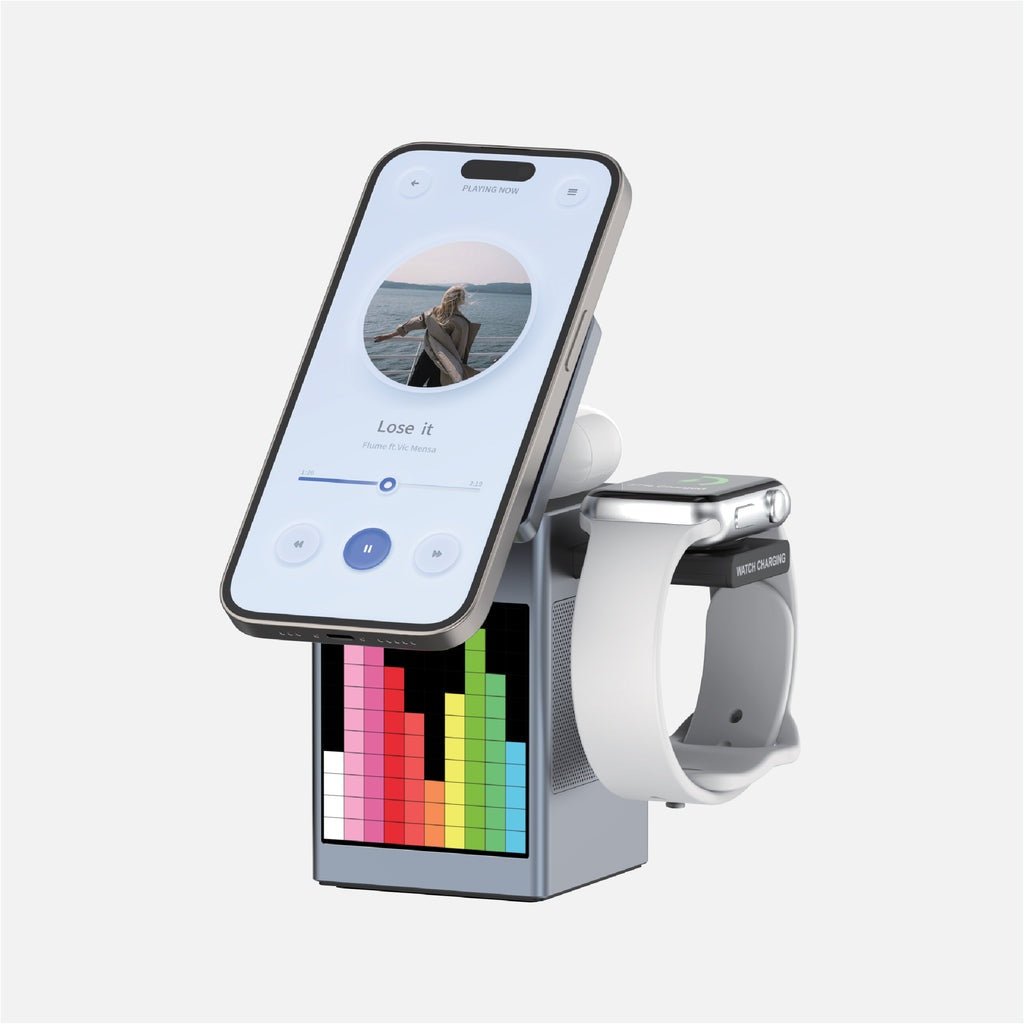 🔥2-in-1 Wireless Charging Bluetooth Speaker – Fast Charge + HD Sound