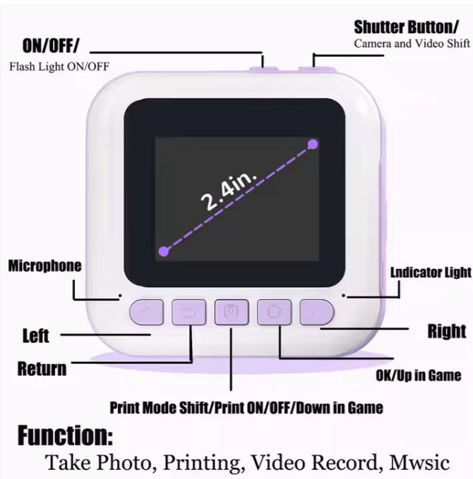 🔥Instant Kids Printing Camera