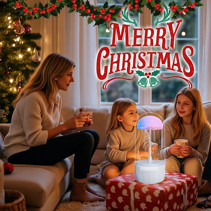 🔥Jellyfish LED Bluetooth Speaker – RGB Water Wave Light & Deep Bass Audio