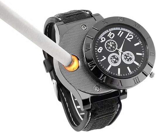 🔥New Military USB Lighter Watch Men's