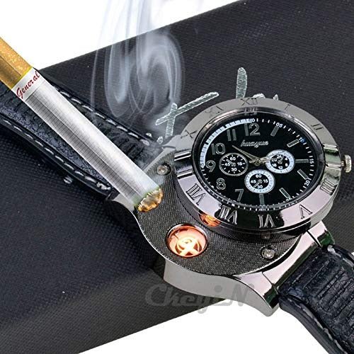🔥New Military USB Lighter Watch Men's