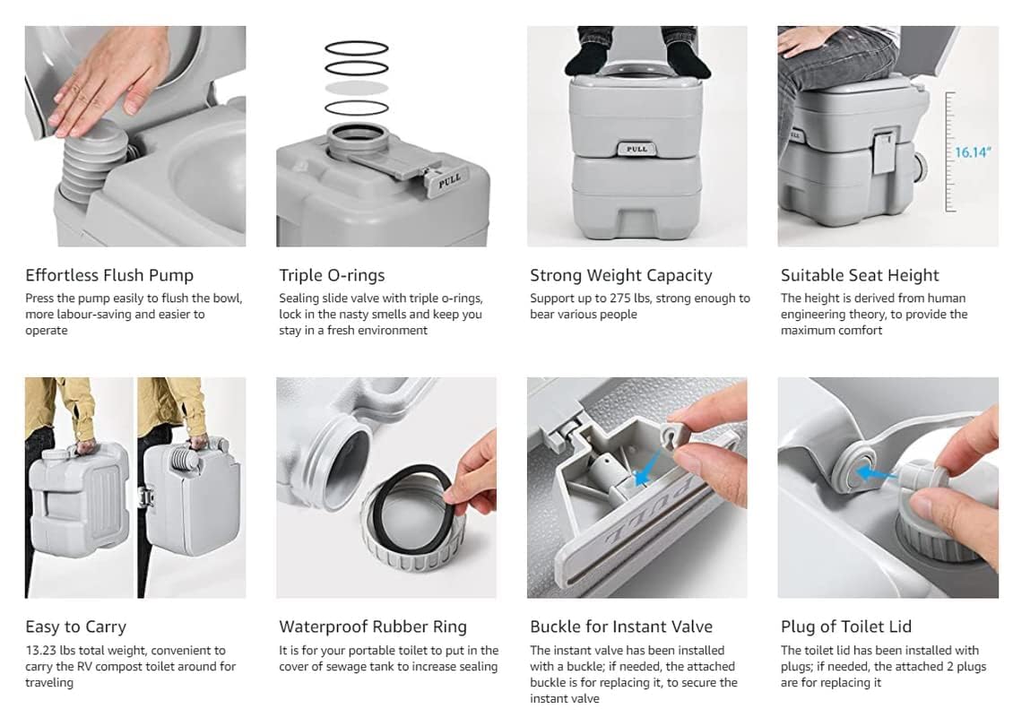 Travel & Camping Portable Toilet – Easy-to-Use Emergency Solution