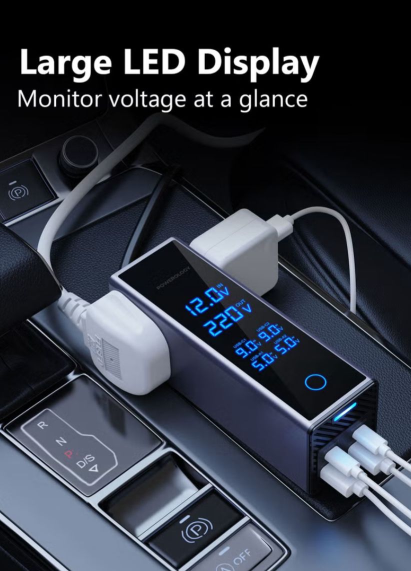 🔥High-Power Car Socket Inverter – Travel & Road Trip Charger
