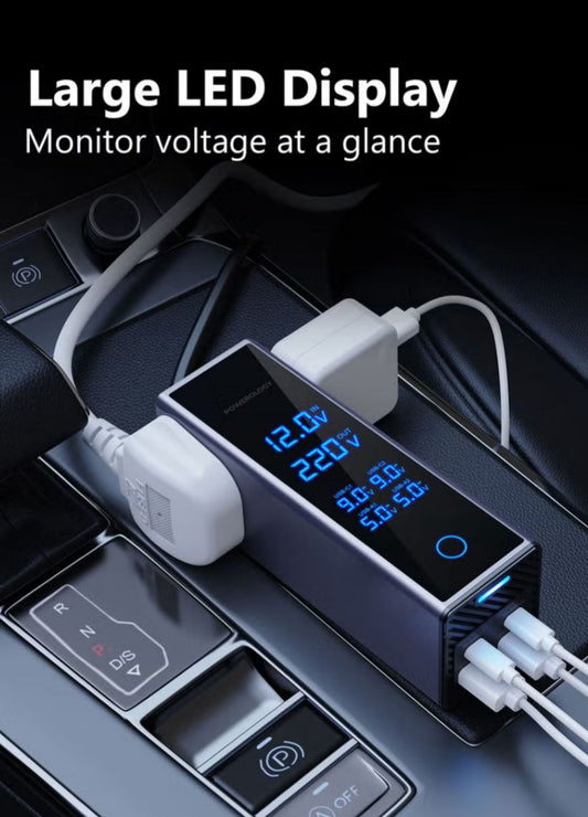 🔥High-Power Car Socket Inverter – Travel & Road Trip Charger